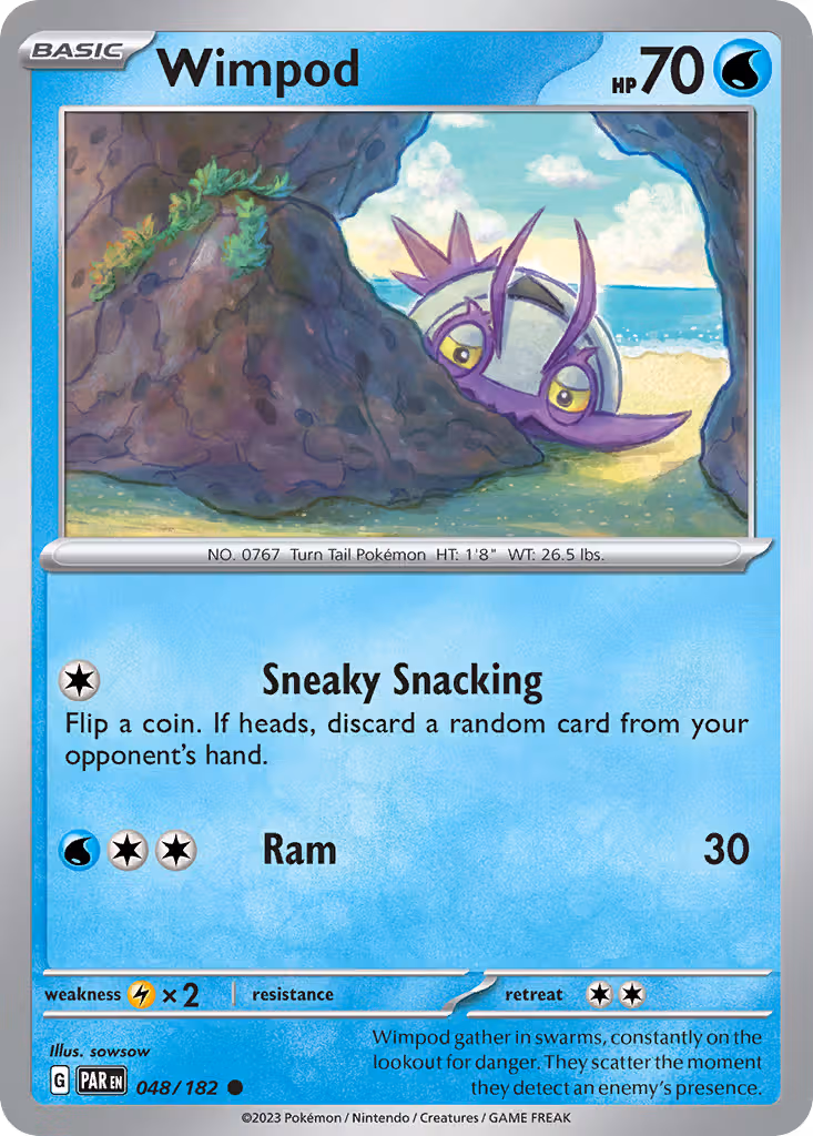 Wimpod 48/182 Pokemon card