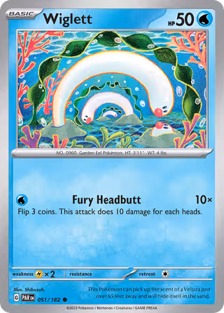 Wiglett 51/182 Pokemon card