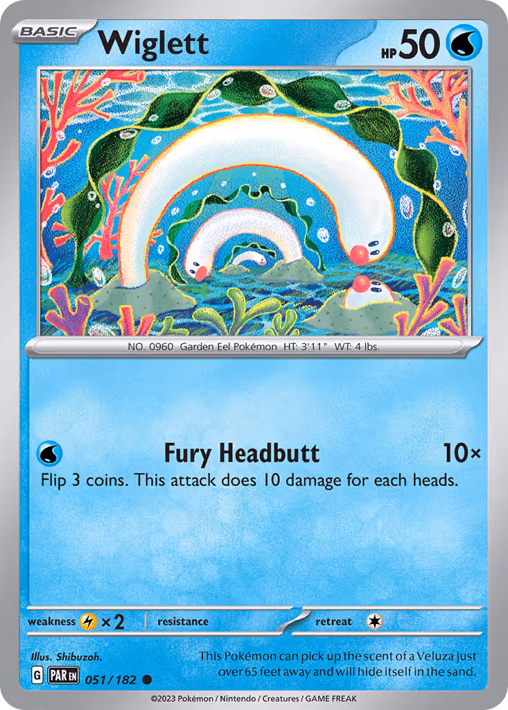 Wiglett 51/182 Pokemon card