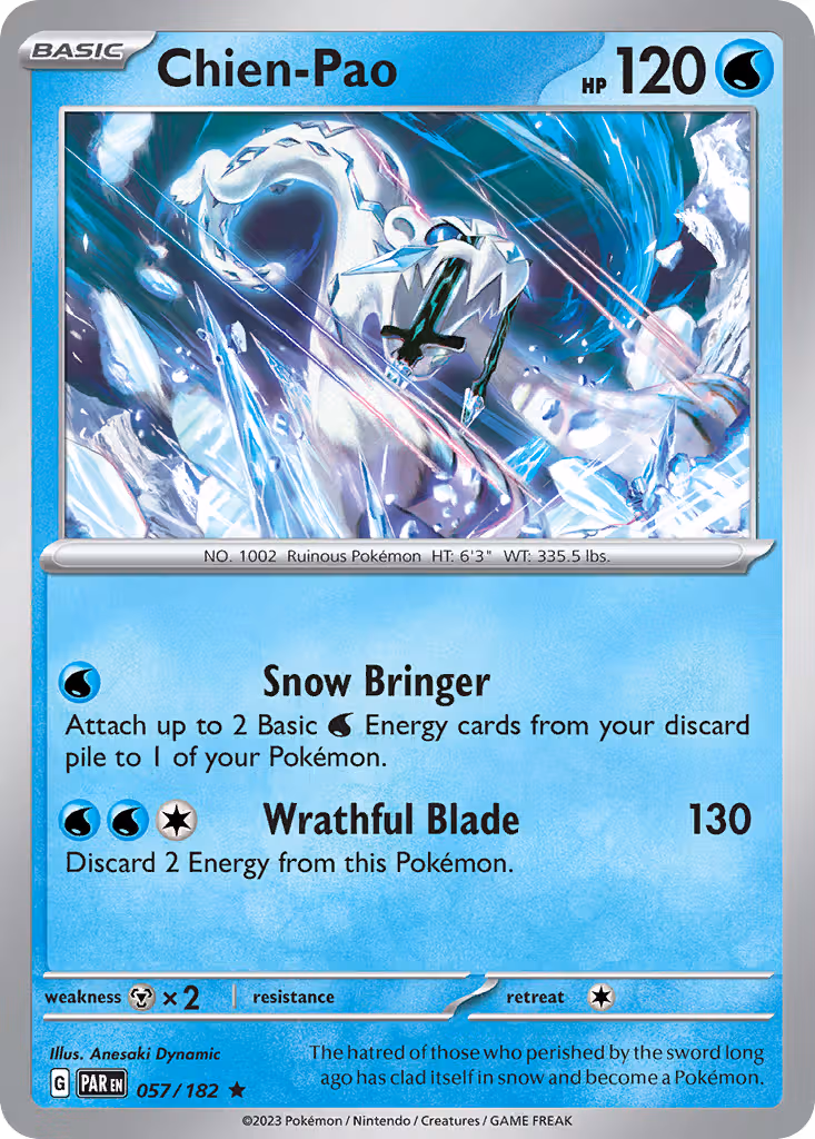 Chien-Pao 57/182 Pokemon card
