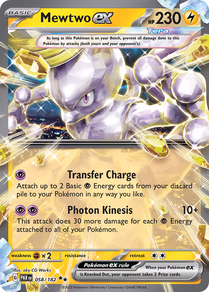 Mewtwo ex 58/182 Pokemon card