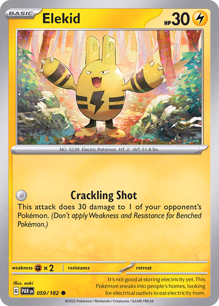 Elekid 59/182 Pokemon card