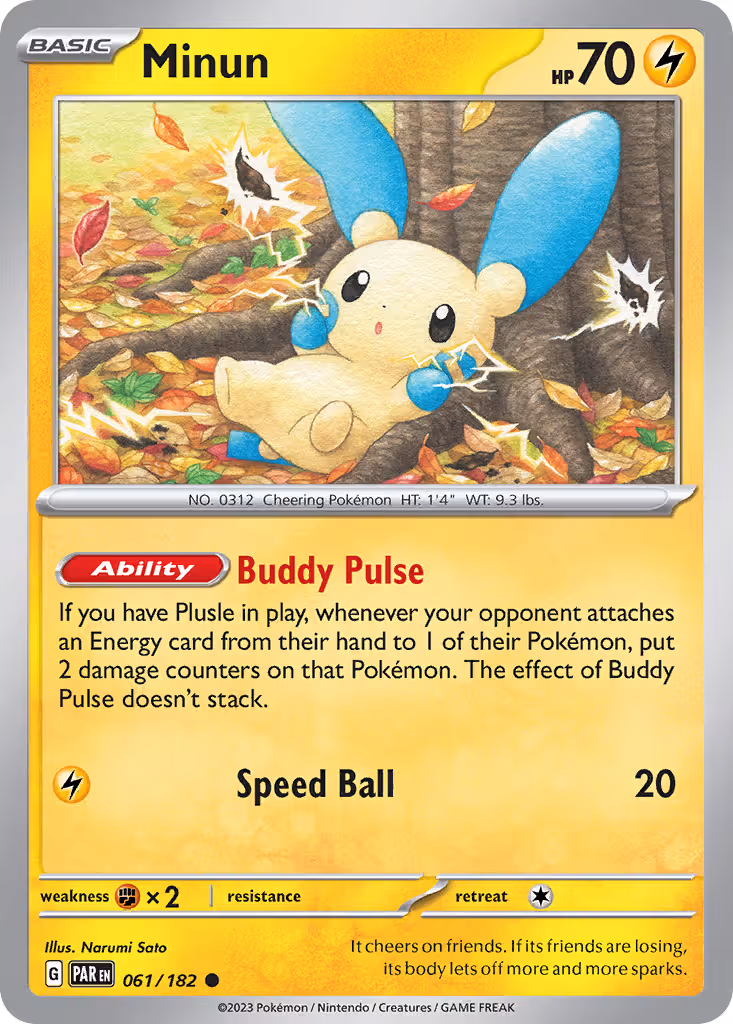 Minun 61/182 Pokemon card