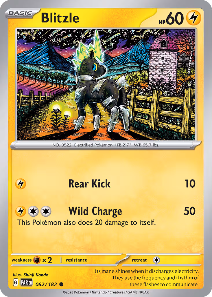 Blitzle 62/182 Pokemon card