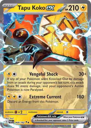 Tapu Koko ex 68/182 Pokemon card