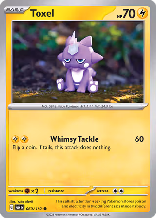 Toxel 69/182 Pokemon card