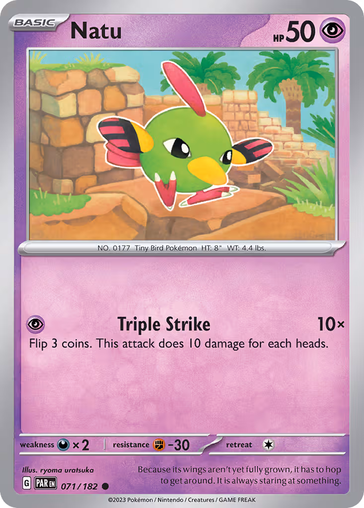 Natu 71/182 Pokemon card