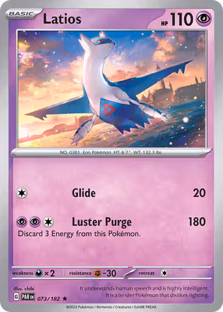 Latios 73/182 Pokemon card