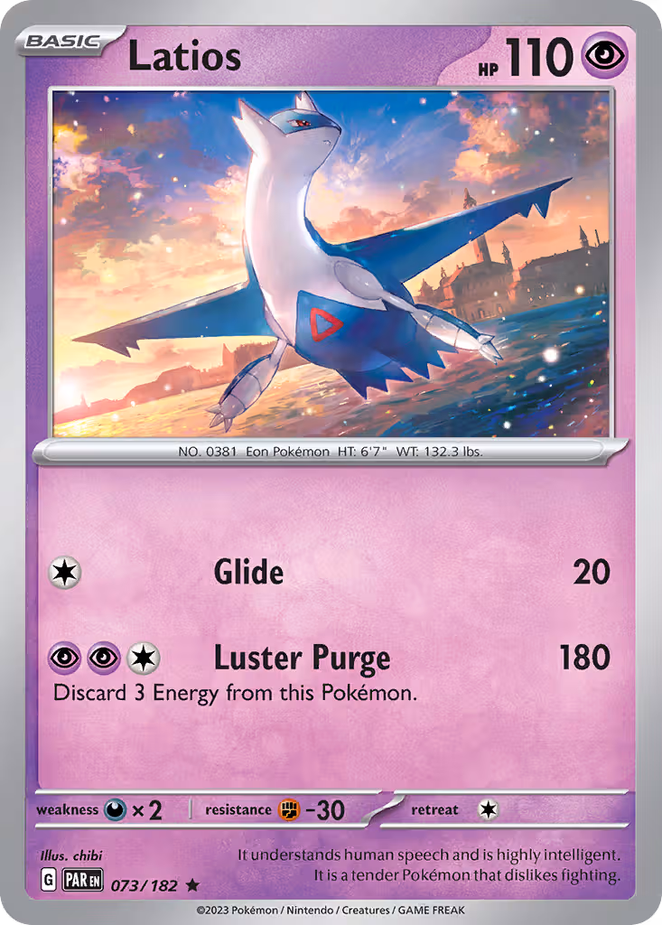 Latios 73/182 Pokemon card