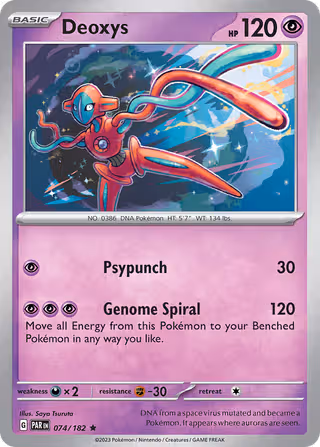 Deoxys 74/182 Pokemon card