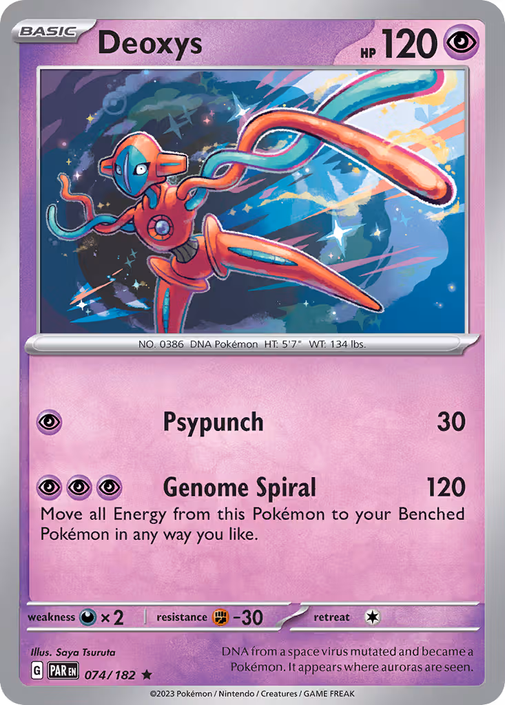 Deoxys 74/182 Pokemon card