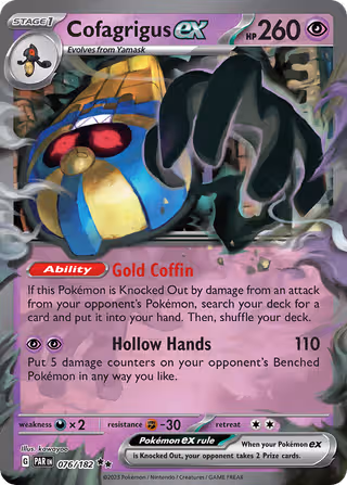 Cofagrigus ex 76/182 Pokemon card