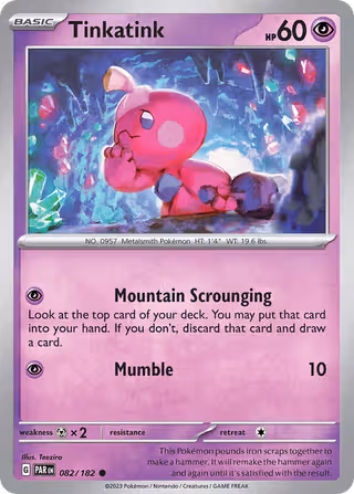 Tinkatink 82/182 Pokemon card