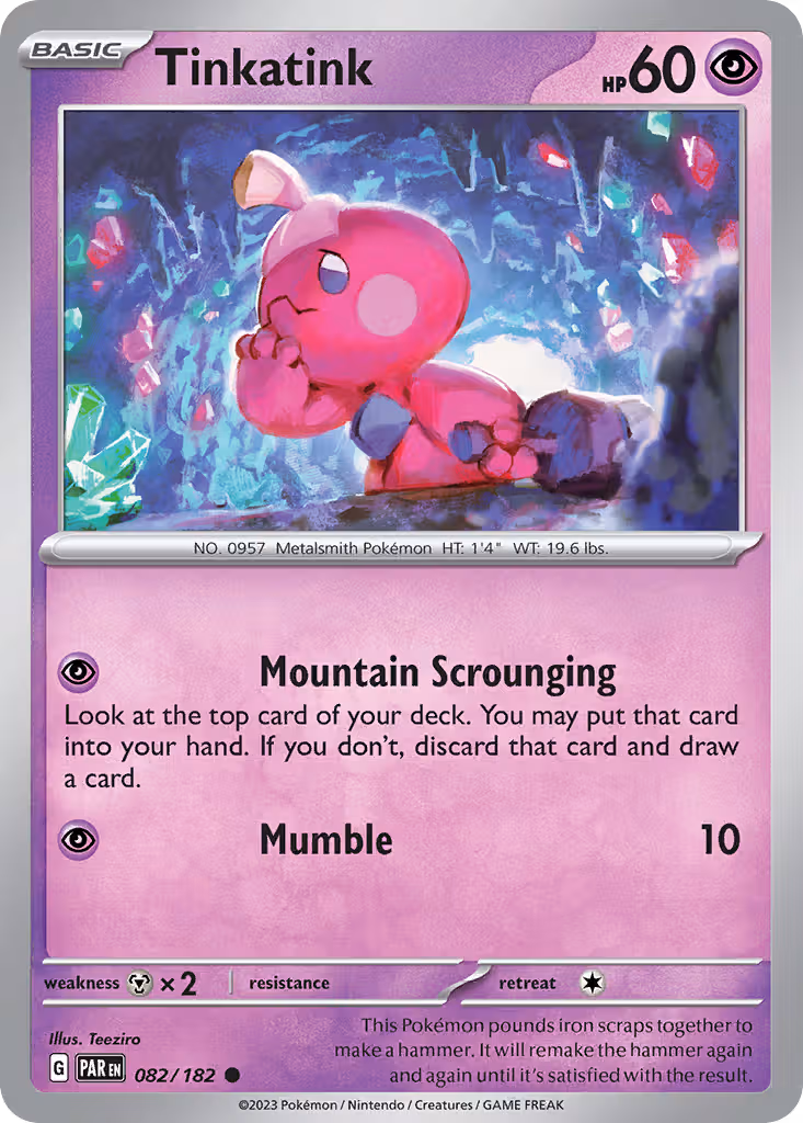 Tinkatink 82/182 Pokemon card