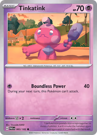 Tinkatink 83/182 Pokemon card