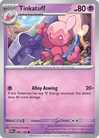 Tinkatuff 84/182 Pokemon card