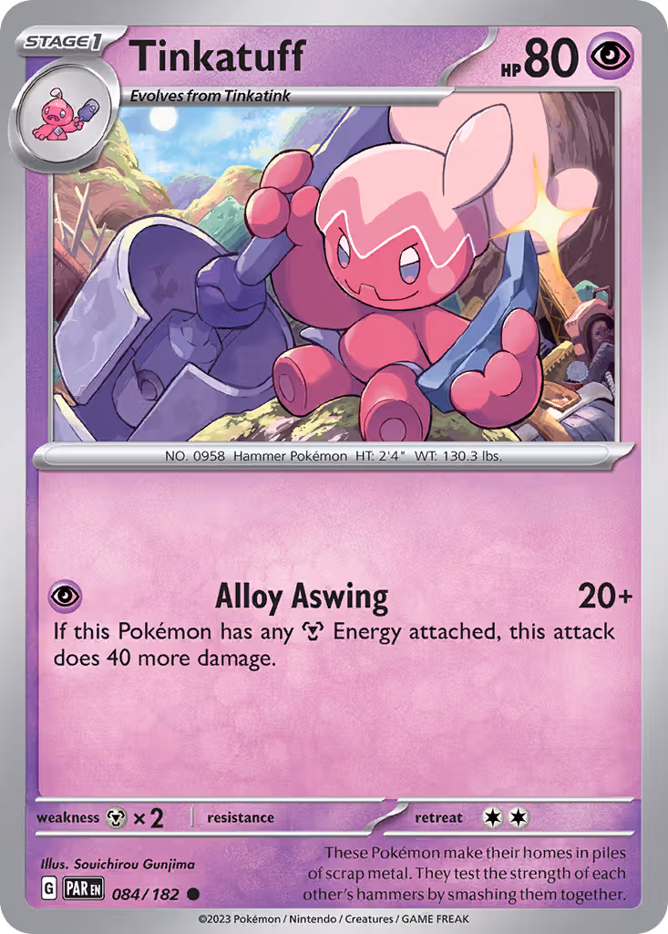 Tinkatuff 84/182 Pokemon card