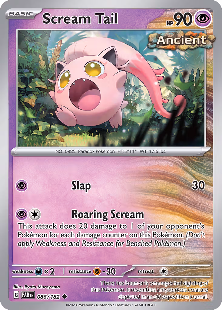 Scream Tail 86/182 Pokemon card