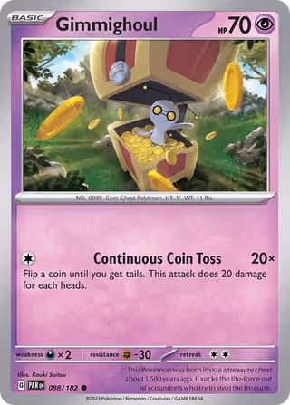 Gimmighoul 88/182 Pokemon card