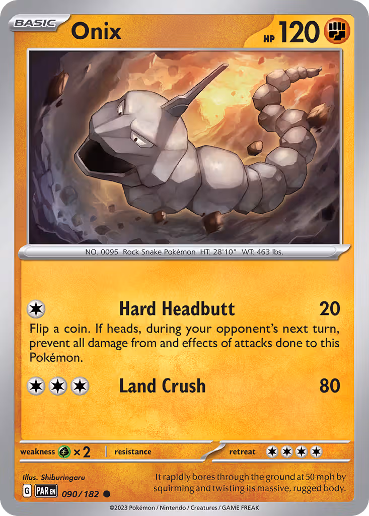 Onix 90/182 Pokemon card