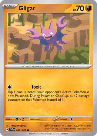 Gligar 91/182 Pokemon card