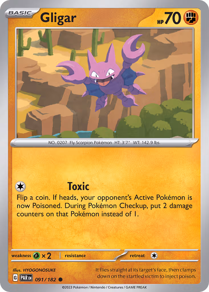Gligar 91/182 Pokemon card
