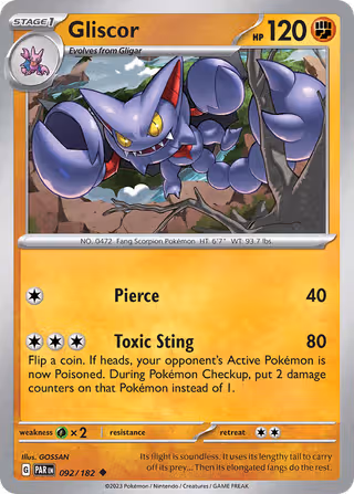 Gliscor 92/182 Pokemon card