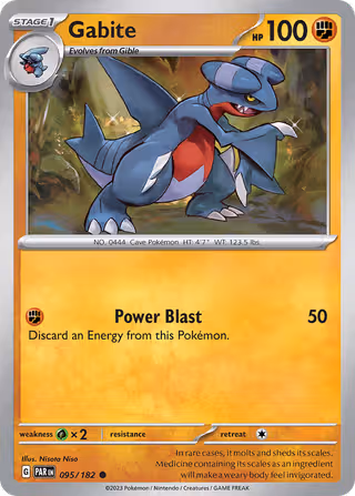 Gabite 95/182 Pokemon card
