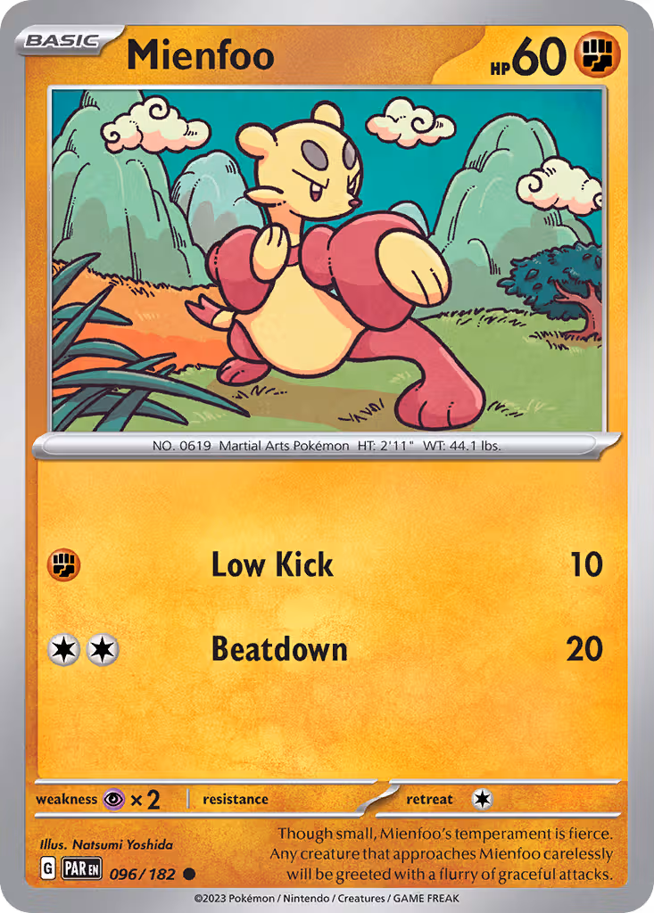 Mienfoo 96/182 Pokemon card