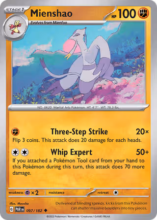 Mienshao 97/182 Pokemon card