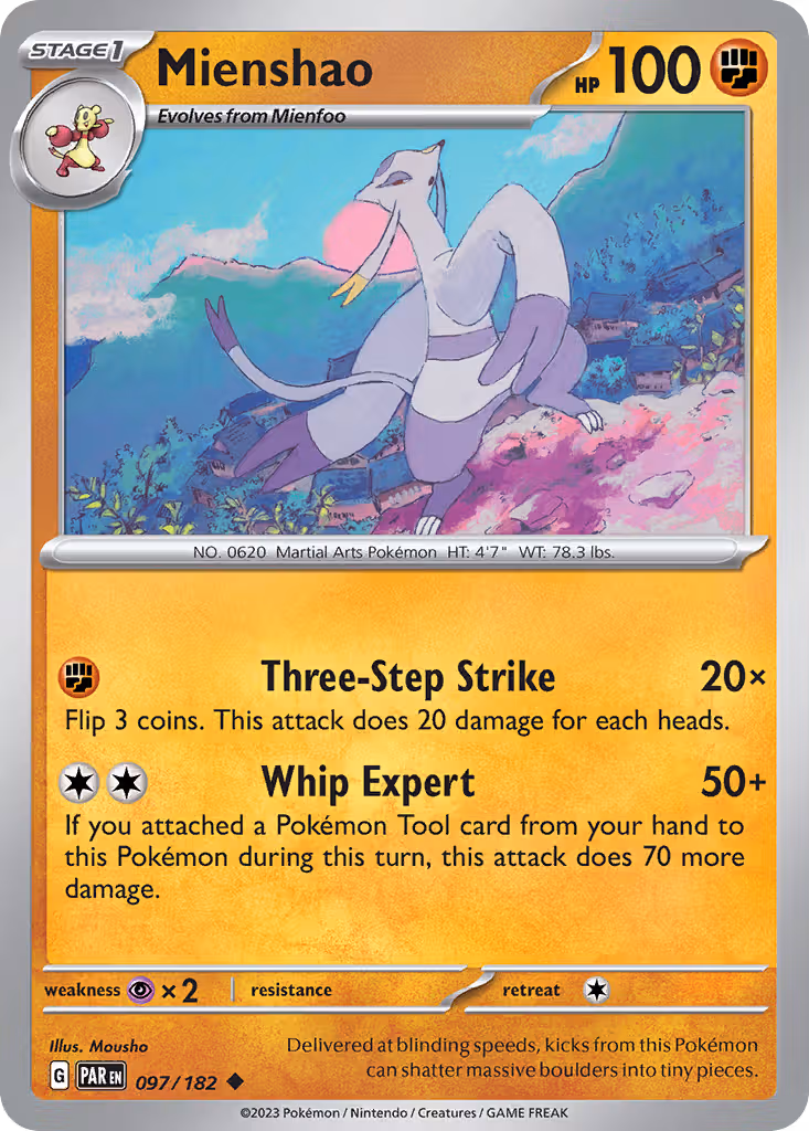 Mienshao 97/182 Pokemon card
