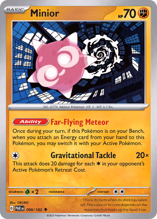 Minior 99/182 Pokemon card