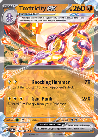 Toxtricity ex 100/182 Pokemon card