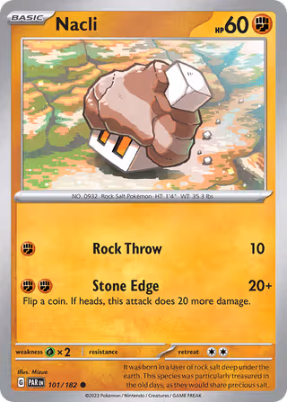 Nacli 101/182 Pokemon card