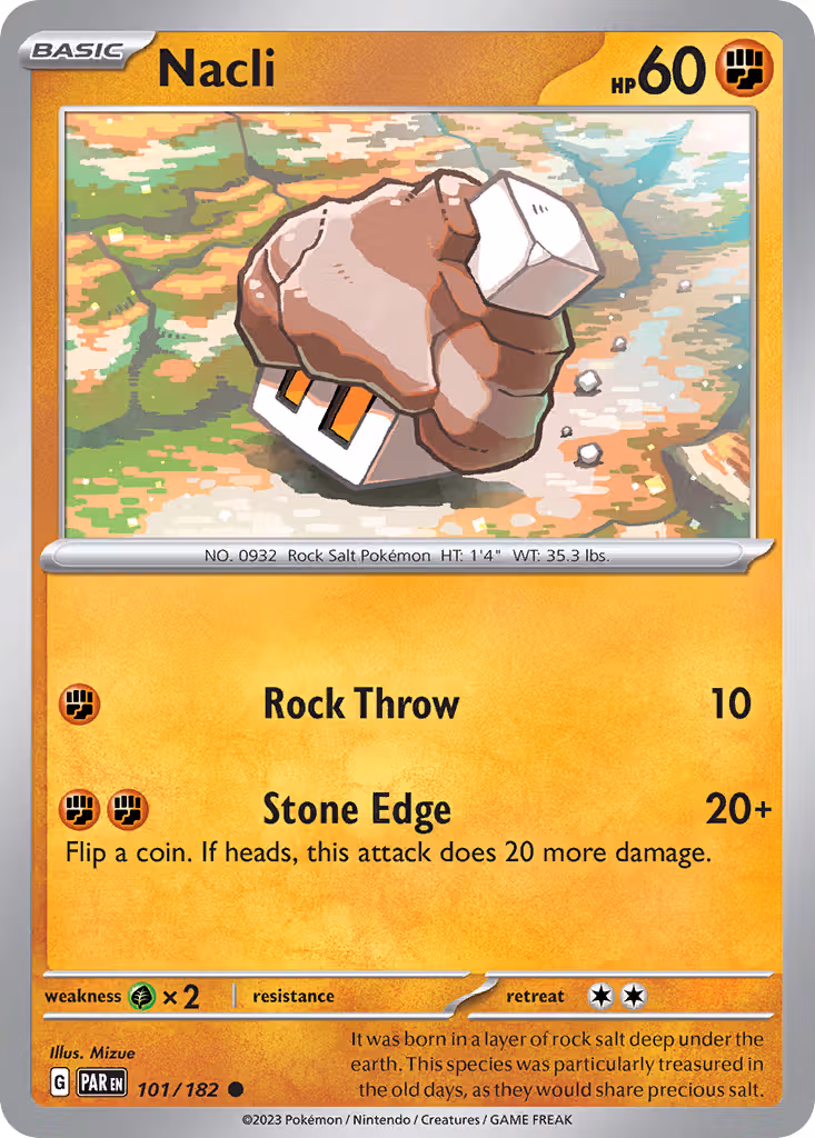 Nacli 101/182 Pokemon card