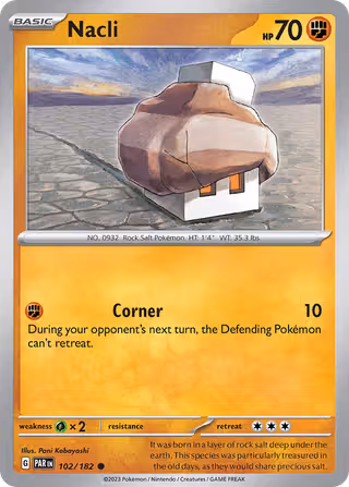 Nacli 102/182 Pokemon card