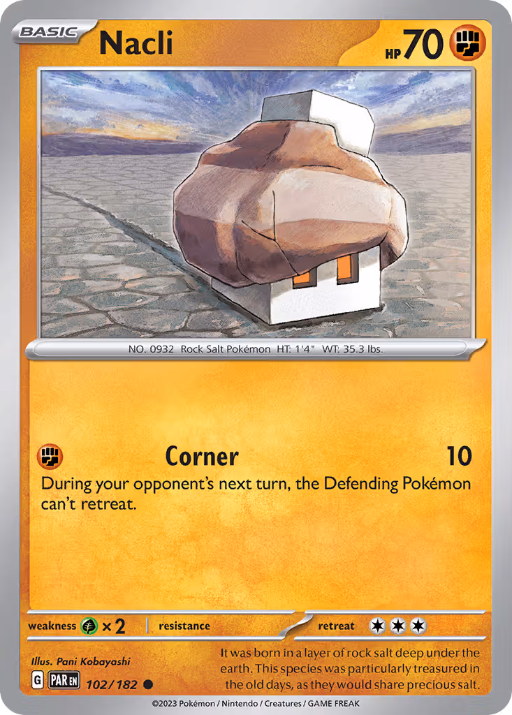 Nacli 102/182 Pokemon card