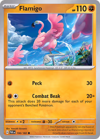 Flamigo 106/182 Pokemon card