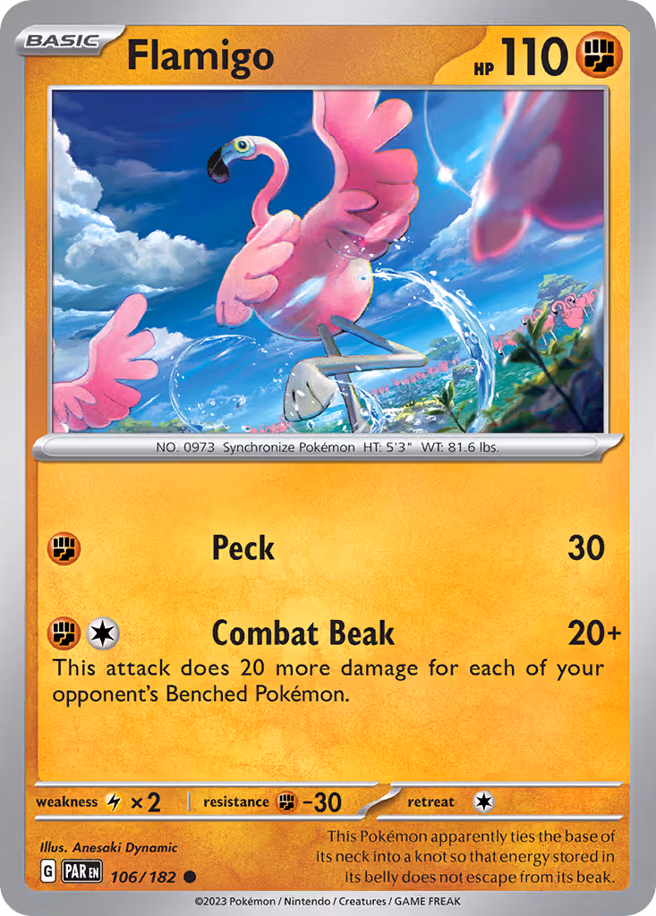 Flamigo 106/182 Pokemon card