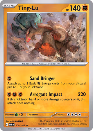 Ting-Lu 109/182 Pokemon card