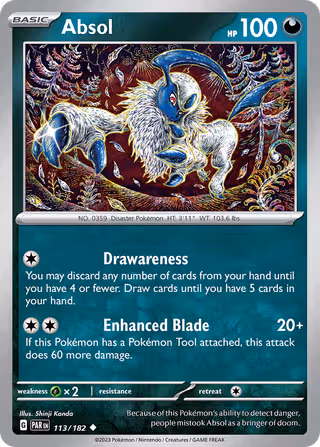 Absol 113/182 Pokemon card