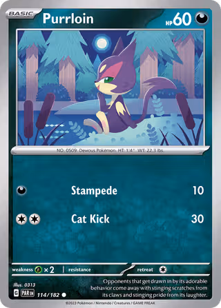 Purrloin 114/182 Pokemon card