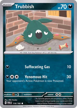 Trubbish 116/182 Pokemon card