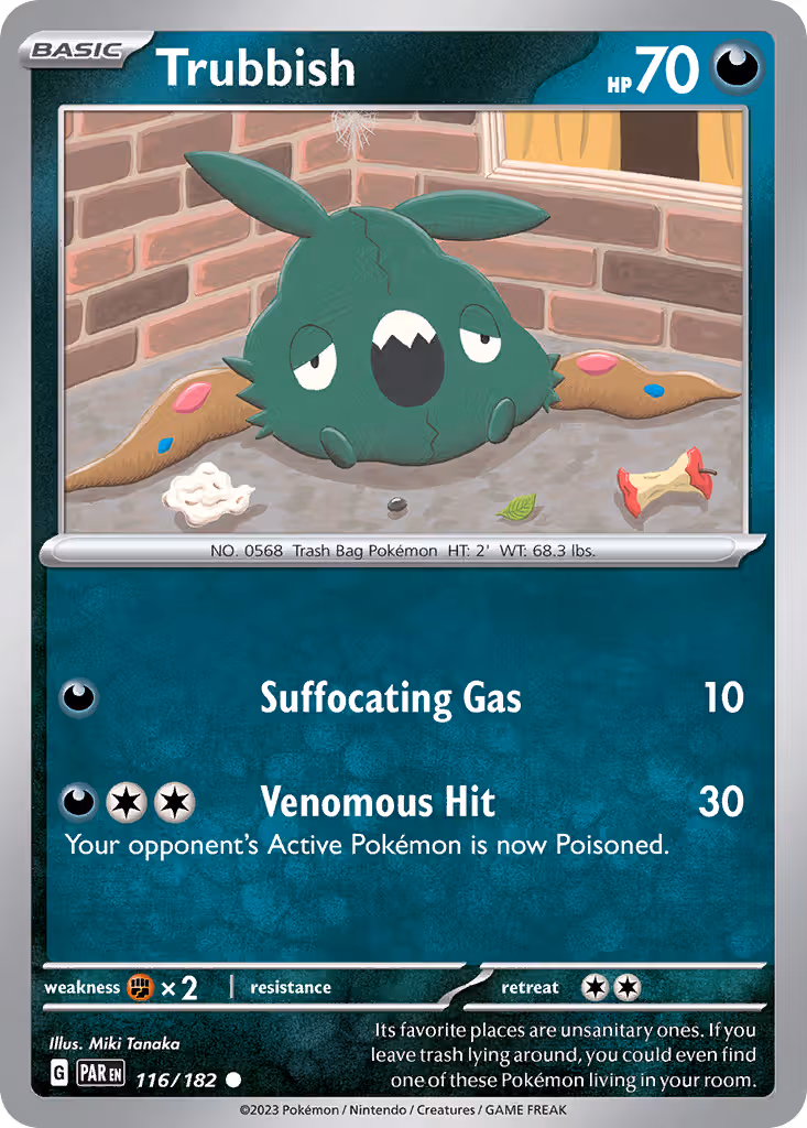 Trubbish 116/182 Pokemon card