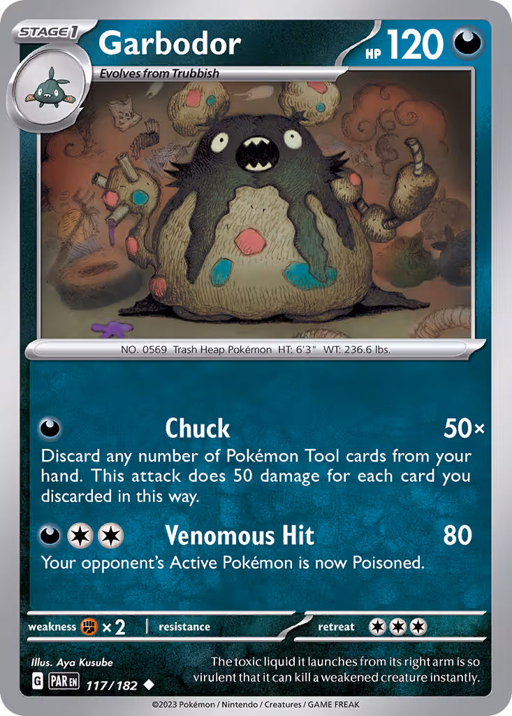 Garbodor 117/182 Pokemon card