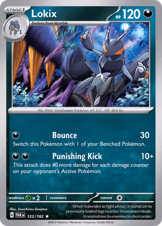 Lokix 122/182 Pokemon card