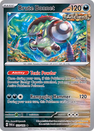 Brute Bonnet 123/182 Pokemon card
