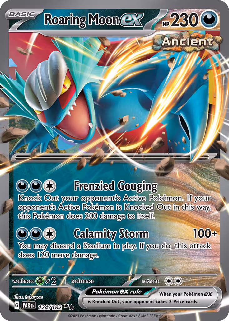 Roaring Moon ex 124/182 Pokemon card