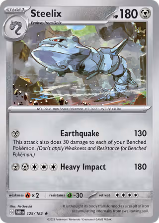 Steelix 125/182 Pokemon card