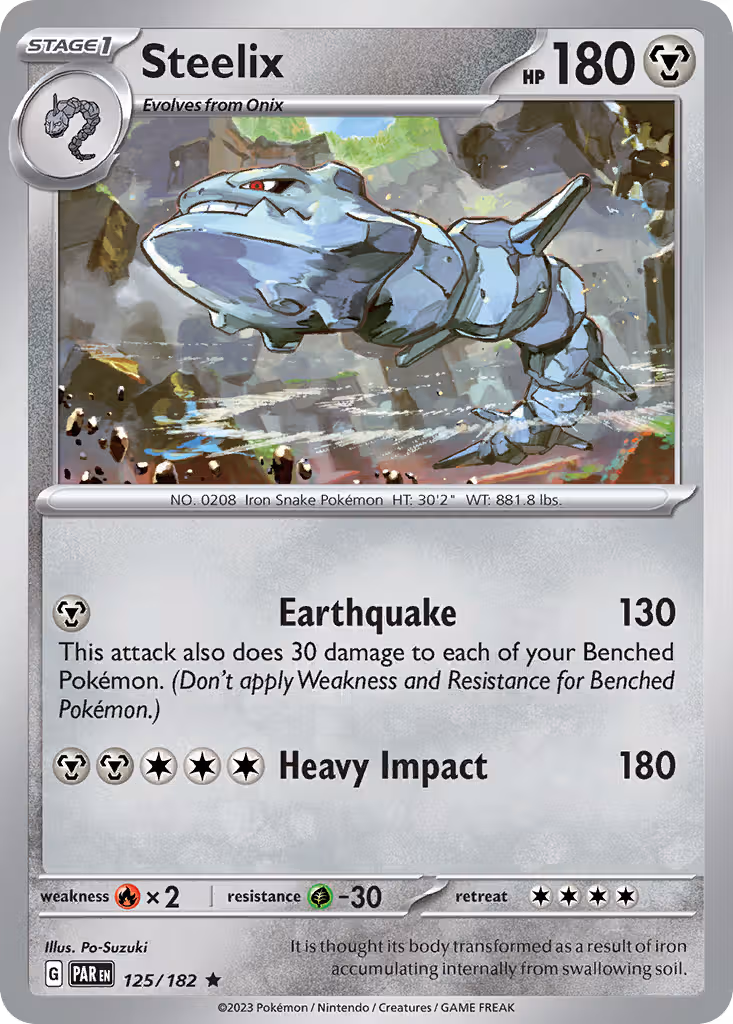 Steelix 125/182 Pokemon card